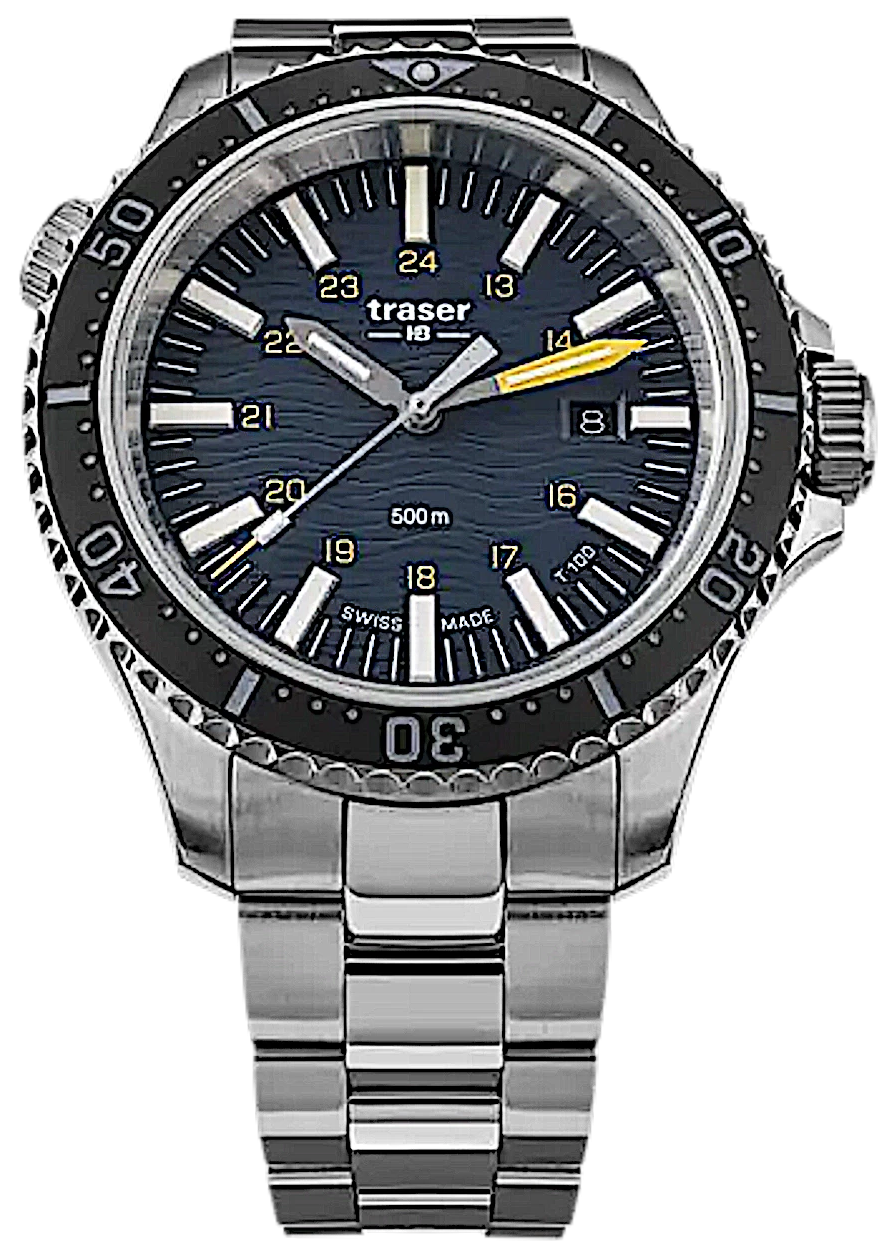 Montre Homme Traser P67 Diver T100 Bleue 109372 • Trigalight • 50 bar