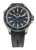 Bracelet de montre pour homme avec lunette noire, cadran sombre et bracelet en silicone gris