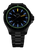 Montre de plongée Traser avec cadran bleu, boîtier et bracelet noirs