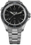 Montre de plongée pour homme avec cadran noir, boîtier en acier et bracelet en métal