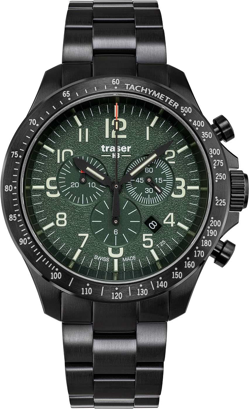 Traser P67 Officer Pro Chronograph 109464 Montre Homme • Technologie Lumineuse Trigalight • Swiss Made