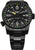 Montre Traser P68 Pathfinder, bracelet en métal noir, cadran avec chiffres lumineux et accents verts