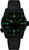 Montre Traser P68 Pathfinder avec bracelet noir, cadran noir et échelle vert fluo