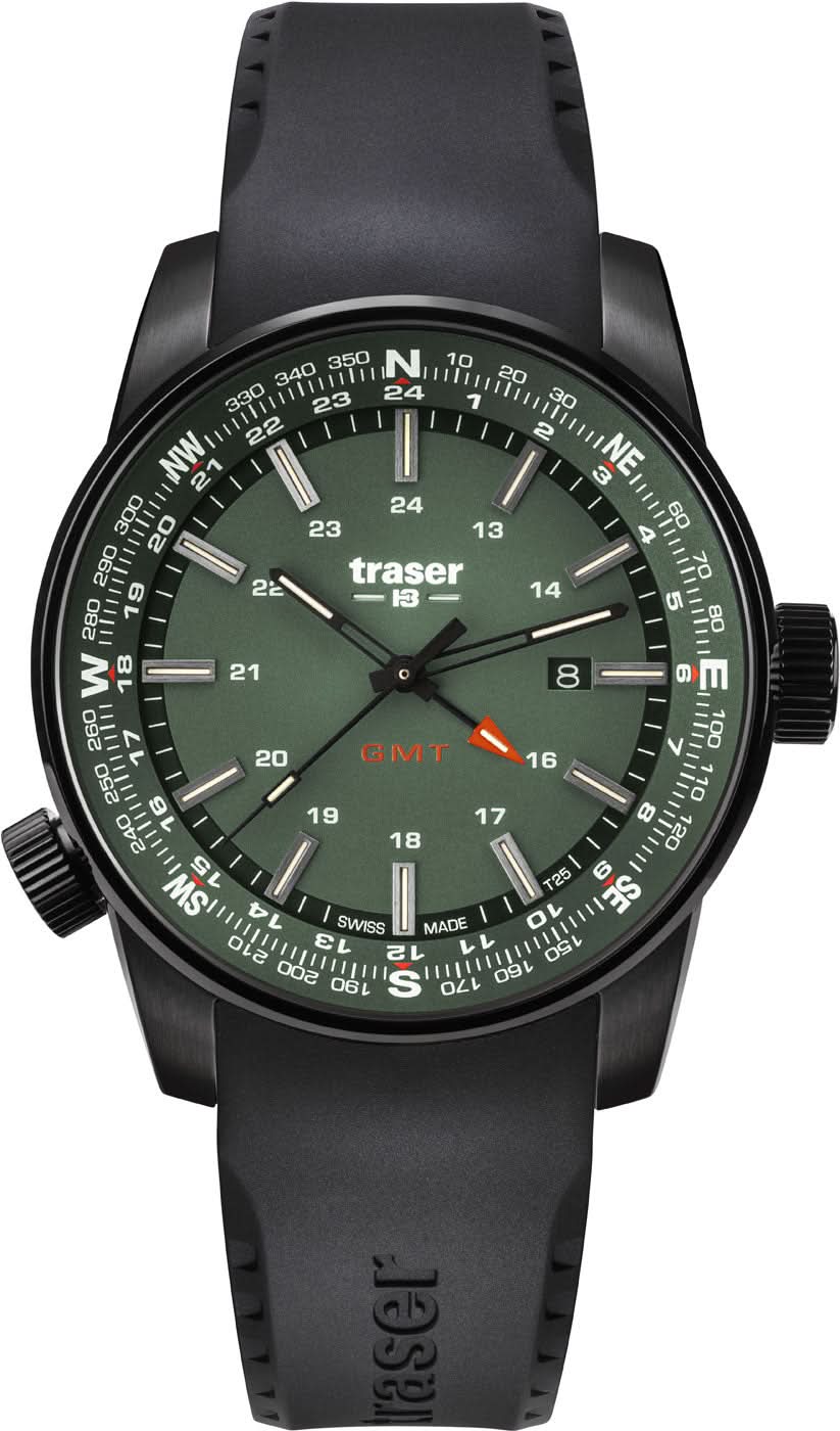 Bracelet de montre pour homme avec cadran noir, boîtier noir et bracelet en silicone