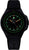 Montre bracelet pour homme, cadran noir avec marqueurs Trigalight luminescents verts