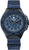 Bracelet pour homme avec cadran bleu foncé, bracelet textile bleu et guichet date