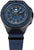 Bracelet de montre pour homme avec cadran bleu, bracelet textile bleu, lunette avec chiffres et guichet de date