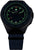 Bracelet de montre pour homme avec cadran bleu, bracelet textile bleu et index luminescents verts