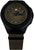 Montre pour homme avec cadran sombre, index luminescents verts et bracelet textile vert.