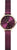 Damenuhr mit violettem Metallgeflechtband, roségoldfarbenem Gehäuse und lila Zifferblatt.