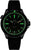 Montre pour homme avec bracelet en silicone noir et affichage à chiffres lumineux verts