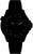 Bracelet de montre pour homme avec cadran noir et marqueurs lumineux verts sur le bord
