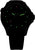 Bracelet de montre pour homme avec bracelet noir et cadran noir, aiguilles luminescentes vertes
