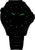 Bracelet de montre pour homme avec bracelet noir, cadran sombre avec index lumineux verts