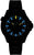Bracelet de montre pour homme Traser avec bracelet en silicone noir et aiguilles lumineuses bleues