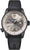 Montre homme : cadran clair, luminescence Trigalight, aiguilles noires, bracelet caoutchouc noir