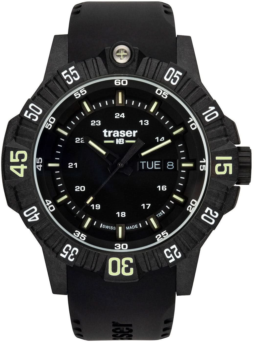 Montre pour homme Traser P99 Q Tactical Black 110723 • Tritium H3 • Verre saphir