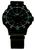 Montre tactique avec cadran noir, index lumineux et bracelet en textile