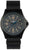 Bracelet de montre pour homme avec cadran gris foncé et bracelet en tissu noir, boîtier rond