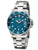Regent Taucheruhr mit blauem Zifferblatt, Mineralglas und Edelstahlarmband