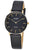 Regent Damenuhr mit schwarzem Zifferblatt und schwarzem Lederarmband