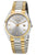 Zweifarbige Herrenarmbanduhr Regent mit Quarzwerk, rundem Gold-Silber-Zifferblatt und Datumsfenster