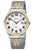 Zweifarbige Herrenuhr mit Zugband, silbergoldenem Metallarmband, Datumsanzeige
