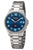 Herrenarmbanduhr mit blauem Zifferblatt, Titangehäuse und Mineralglas