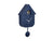Horloge murale Karlsson design maison, bleu foncé avec balancier et ouverture coucou