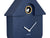 Karlsson Horloge murale design maison, bleu foncé, vue détaillée du cadran et des aiguilles