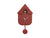 Karlsson Horloge Murale Forme Maison, Rouge, avec Cadran et Pendule en Bas