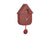Horloge murale Karlsson en forme de maison, rouge avec cadran rond et pendule