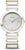 Montre Bering pour femme avec bracelet en céramique blanche et cadran rond à rayures