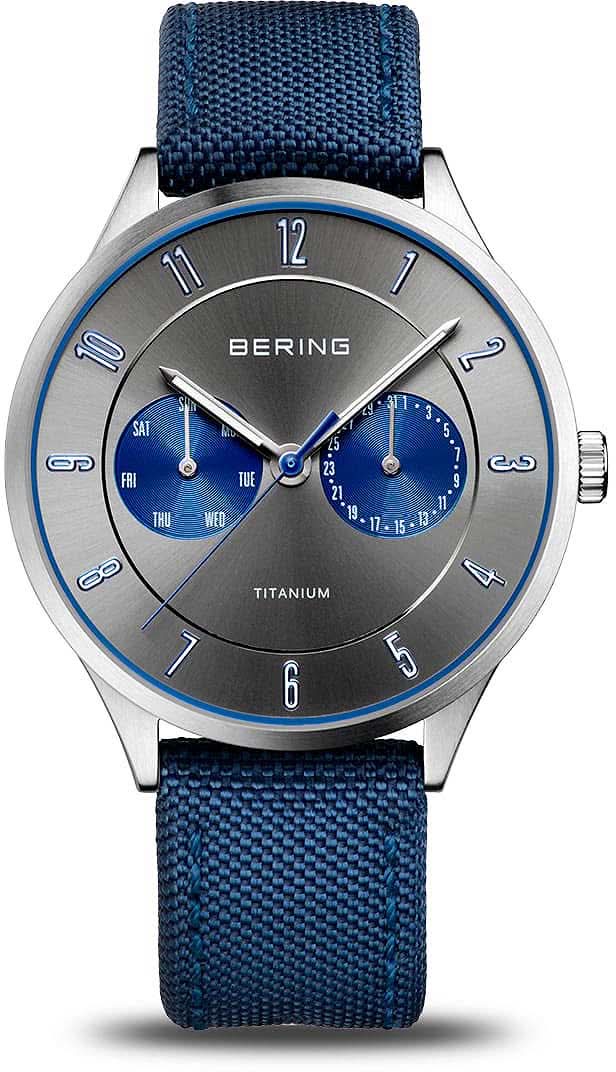 Bering Titanium 11539-873 Montre homme • Verre saphir résistant aux rayures • Titane ultra-léger