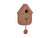 Horloge murale design maison en bois sombre avec pendule