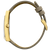 Damenuhr von Danish Design mit beigem Lederarmband und goldener Lünette, seitlicher Ansicht