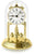 Pendule à poser Haller 23x15 cm laiton • Design classique • Mouvement à quartz