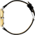 Damen-Armbanduhr mit bicolor Gehäuse in Gold/Schwarz, schwarzem Armband und Krone