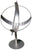 Boussole solaire en acier inoxydable avec cadran rond et chiffres romains sur pied