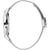 Silberne Herrenarmbanduhr, Seitenansicht mit Ketten-Milanaisearmband und Gehäuse