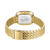 Damenuhr Bering Classic, Rückseite mit Gravur und goldfarbenem Edelstahlarmband
