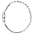 Damenuhr: silbernes Edelstahlgehäuse mit Krone und Gliederarmband, Seitenansicht