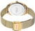 Damenuhr mit silbernem Zifferblatt und goldfarbenem Mesh-Armband