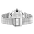 Danish Design silberne Armbanduhr mit breitem Metallband und Gehäuseboden