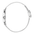Silbernes Uhrenarmband mit Schließe und Gliedern, Seitenansicht