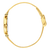 Damenuhr Seitenansicht mit goldfarbenem Gliederarmband und Schließe