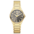 Danish Design Damenuhr mit goldfarbenem Armband und schwarzem Zifferblatt mit Stabmarken