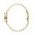 Danish Design Damenuhr mit goldfarbenem Gehäuse und Gliederarmband, Seitenansicht