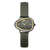 Danish Design Damenarmbanduhr Elvsten mit dunklem Zifferblatt und grünem Lederband