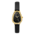 Danish Design Damenarmbanduhr mit schwarzem Lederarmband und schwarzem Zifferblatt